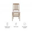 Pemberly Row Mission Back Wood Set of Two Folding Chairs in Graywash
