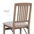 Pemberly Row Mission Back Wood Set of Two Folding Chairs in Graywash