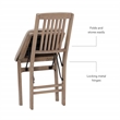 Pemberly Row Mission Back Wood Set of Two Folding Chairs in Graywash
