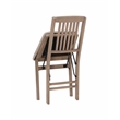 Pemberly Row Mission Back Wood Set of Two Folding Chairs in Graywash