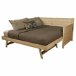 Pemberly Row Wood Daybed w/ Trundle in Weathered White w/ Mattresses