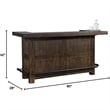 Pemberly Row Wood Home Bar with 4 Shelves and 3 Drawers in Tobacco Leaf
