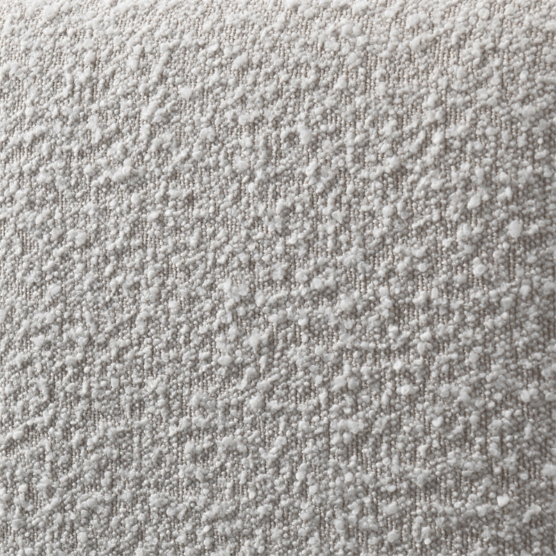 Pemberly Row Upholstered Platform King Bed in Cream Beige Boucle Fabric