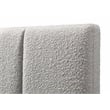 Pemberly Row Upholstered Platform Queen Bed in Cream Beige Boucle Fabric
