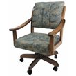 Pemberly Row Swivel Wood Dining Caster Chair Casa in Poet Sky Blue - Brown