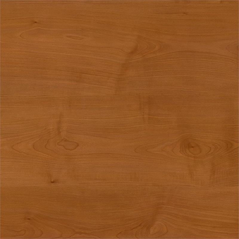 Pemberly Row 60W L Shaped Desk with Drawers in Natural Cherry - Engineered Wood