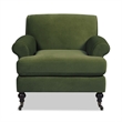 Pemberly Row Contemporary Solid Hardwood Chair in Olive Green