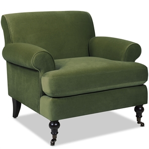 Pemberly Row Contemporary Solid Hardwood Chair in Olive Green