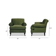 Pemberly Row Contemporary Solid Hardwood Chair in Olive Green