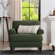 Pemberly Row Contemporary Solid Hardwood Chair in Olive Green