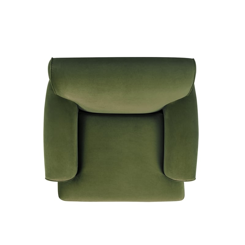 Pemberly Row Contemporary Solid Hardwood Chair in Olive Green