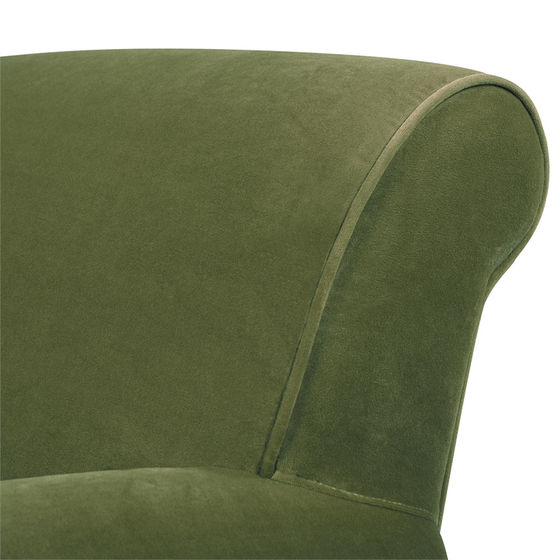 Pemberly Row Contemporary Solid Hardwood Chair in Olive Green