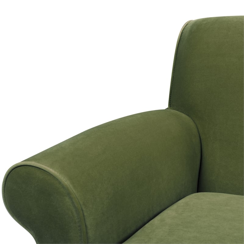 Pemberly Row Contemporary Solid Hardwood Chair in Olive Green