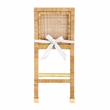 Pemberly Row Contemporary Natural Rattan Veneer Counter Stool
