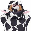 Pemberly Row Modern COW Print Fabric Gaming Chair Black/White