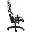 Pemberly Row Modern COW Print Fabric Gaming Chair Black/White