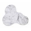 Pemberly Row Contemporary Marble Tall Side Table in White Finish
