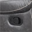 Pemberly Row Contemporary Gray Faux Leather Manual Recliner Sofa