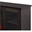 Pemberly Row Solid Wood Landscape Media Electric Fireplace in Brown