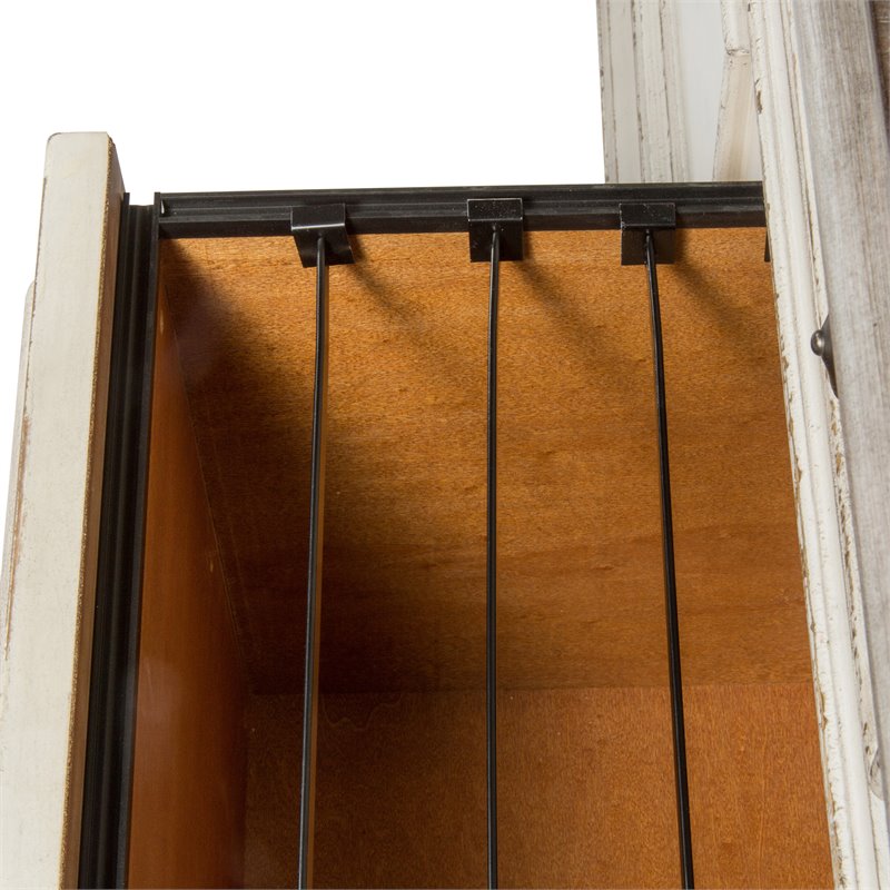 Pemberly Row French Dovetail Drawer Construction Manor Credenza in White