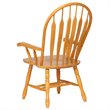 Pemberly Row Dining Chair with Arms Light Oak Solid Wood Armchair