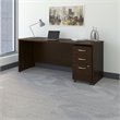 Pemberly Row 72W Office Desk with File Cabinet in Mocha Cherry - Engineered Wood