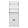 Pemberly Row Wood Lower Doors Bookcase Office Bookcase in White