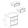Pemberly Row 4Pcs Dresser & Double Dresser & 2 Nightstands Set in Weathered Oak