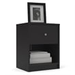 Pemberly Row 3PC Engineered Wood Dresser and Nightstands Bedroom Set in Black