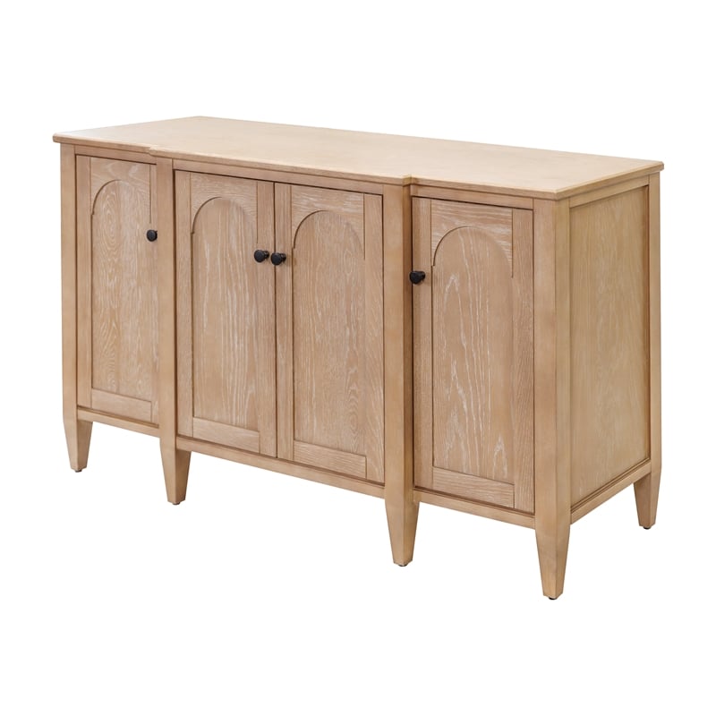 Pemberley Row Wood Light Brown Console Rectangular Fully Assembled
