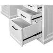 Pemberly Row Modern Wood Desk Office Writing Table in White Finish