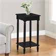 Pemberly Row Modern End Table with Shelf in Black Wood Finish