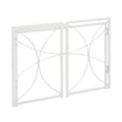Pemberly Row Folding Desk in Pink Wood Finish and White Metal Frame