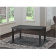 Pemberly Row Contemporary Rectangular Wood Dining Table in Black
