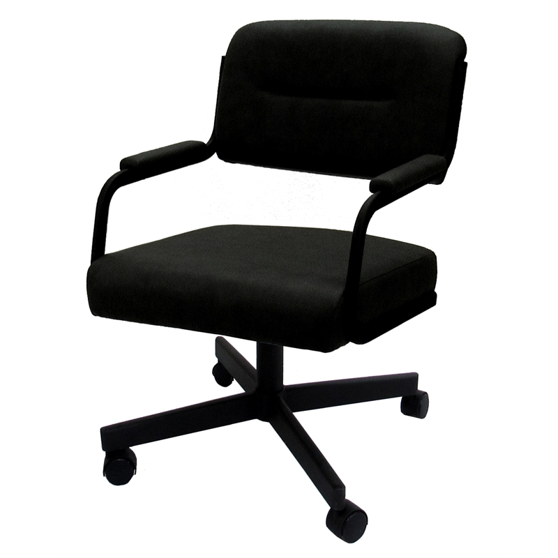 Pemberly Row Modern Set of 4 - Swivel Metal Caster Dining Chairs
