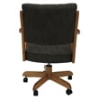 Pemberly Row Solid Wood 360 Degree Swivel Dining Caster Chair in Brown