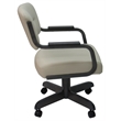 Pemberly Row Swivel Dining Chair on Wheels - Metal Frame Wood Base