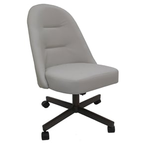 Pemberly Row Swivel Metal Dining Caster Chair - Ocean Beige - Coffee