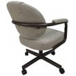 Pemberly Row Swivel Metal Caster Dining Chair - Portwood Ash on Brown