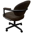 Pemberly Row Swivel Metal Caster Dining Chair - Northwest Whiskey - Grey