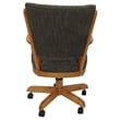 Pemberly Row Classic Caster Solid Wood Dining Chair - Brown - Honey