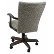 Pemberly Row Swivel Wood Dining Caster Chair Plus with Wheels in Spring Mix Gray
