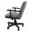 Pemberly Row Swivel Wood Dining Caster Chair Plus with Wheels in Spring Mix Gray