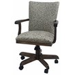 Pemberly Row Swivel Wood Dining Caster Chair Plus with Wheels in Spring Mix Gray