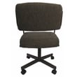Pemberly Row Swivel Tilt Kitchen Caster Chair with Wheels in Brown