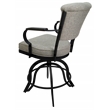 Pemberly Row Counter Metal Bar Stool Wood Arm - A Base - Portwood Ash - Black