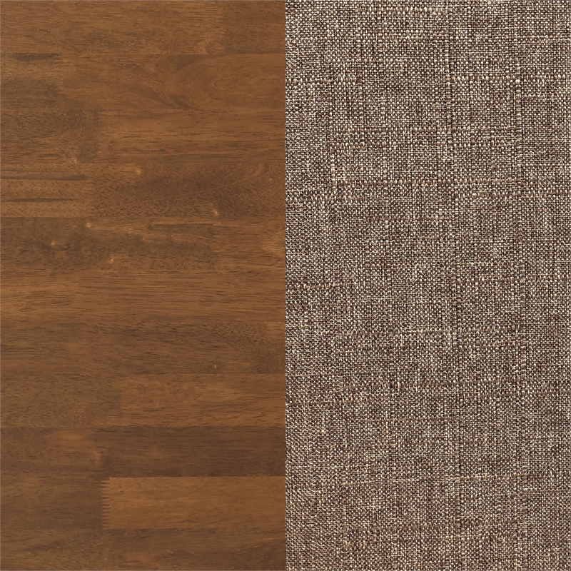 Pemberly Row Asian Hardwood Dining Side Chair in Walnut and Brown