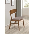 Pemberly Row Asian Hardwood Dining Side Chair in Walnut and Brown