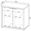 Pemberly Row 2-door Engineered Wood Accent Cabinet Mango Brown