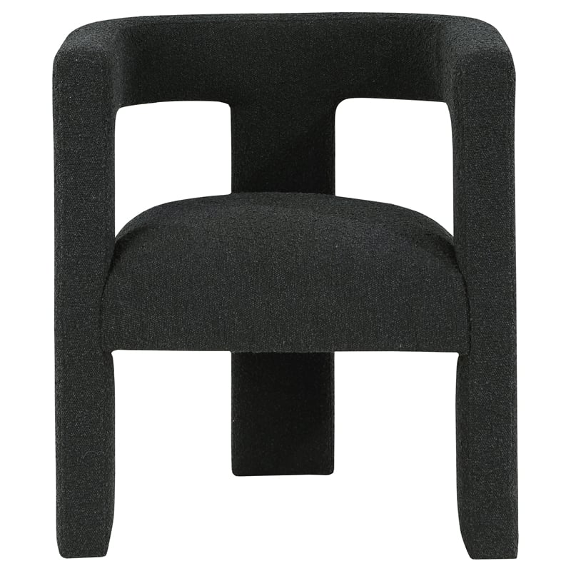 Pemberly Row Modern Fabric Upholstered Accent Side Chair Black
